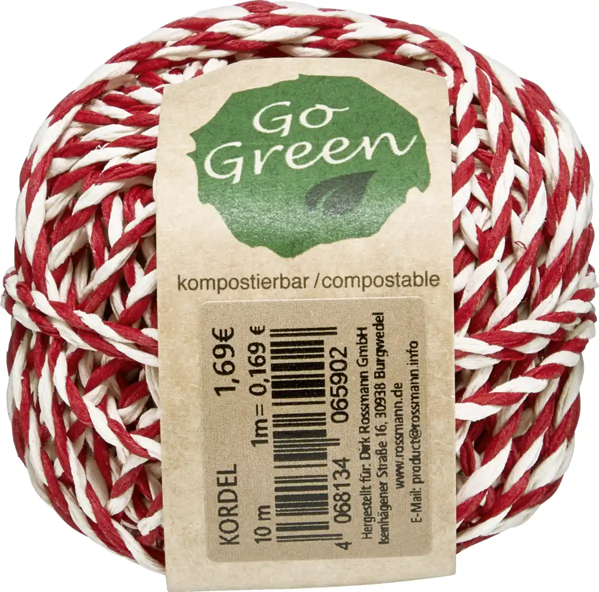 Bild 3 von DEKOWELT PAPIERKORDEL CORD RO WE R/W GR/W 2MM/10M, 10 m