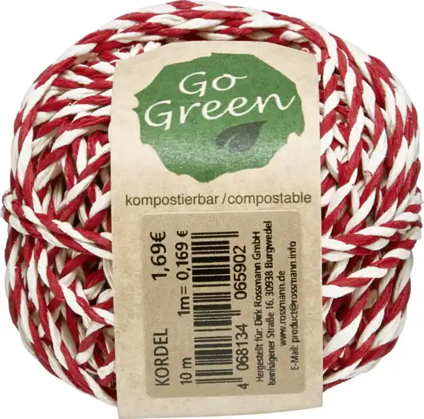 Bild 3 von DEKOWELT PAPIERKORDEL CORD RO WE R/W GR/W 2MM/10M, 10 m