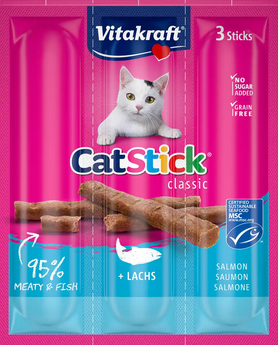 Bild 1 von Vitakraft Cat Stick Lachs, 18 g