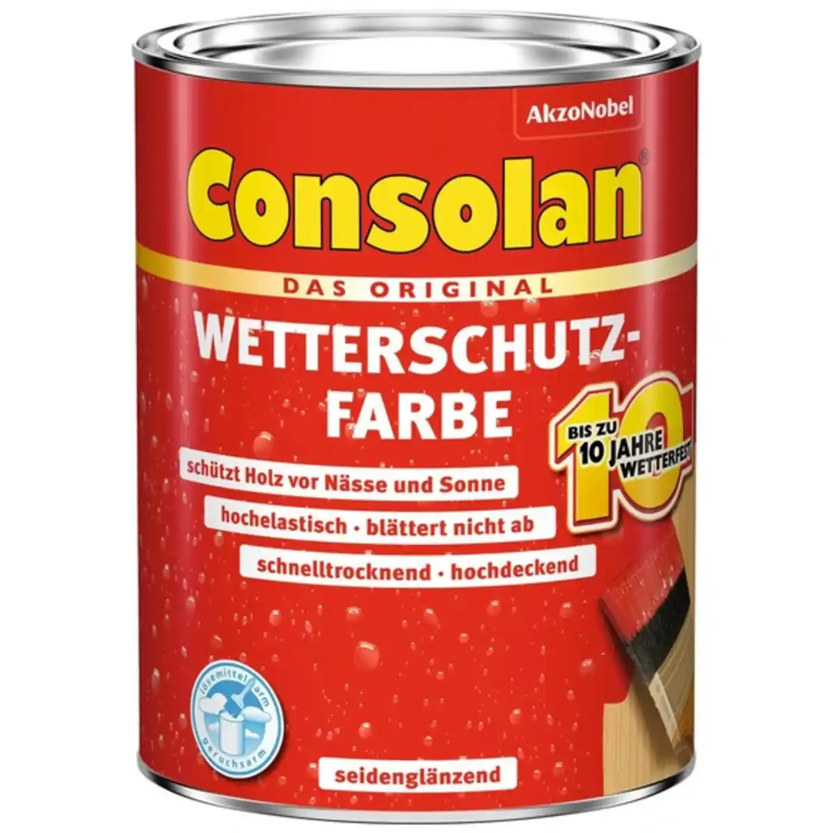 Bild 1 von CONSOLAN Wetterschutzfarbe, 2,5 l, silbergrau