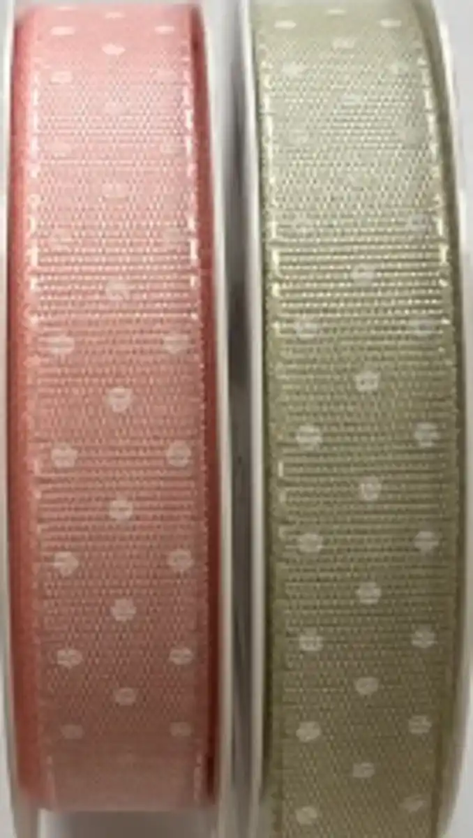 Bild 1 von DEKOWELT Geschenkband Punkte 15mm/4m 2xm,1xr, 4 m