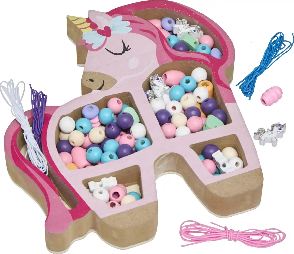 Bild 1 von IDEENWELT Holzperlenset Einhorn