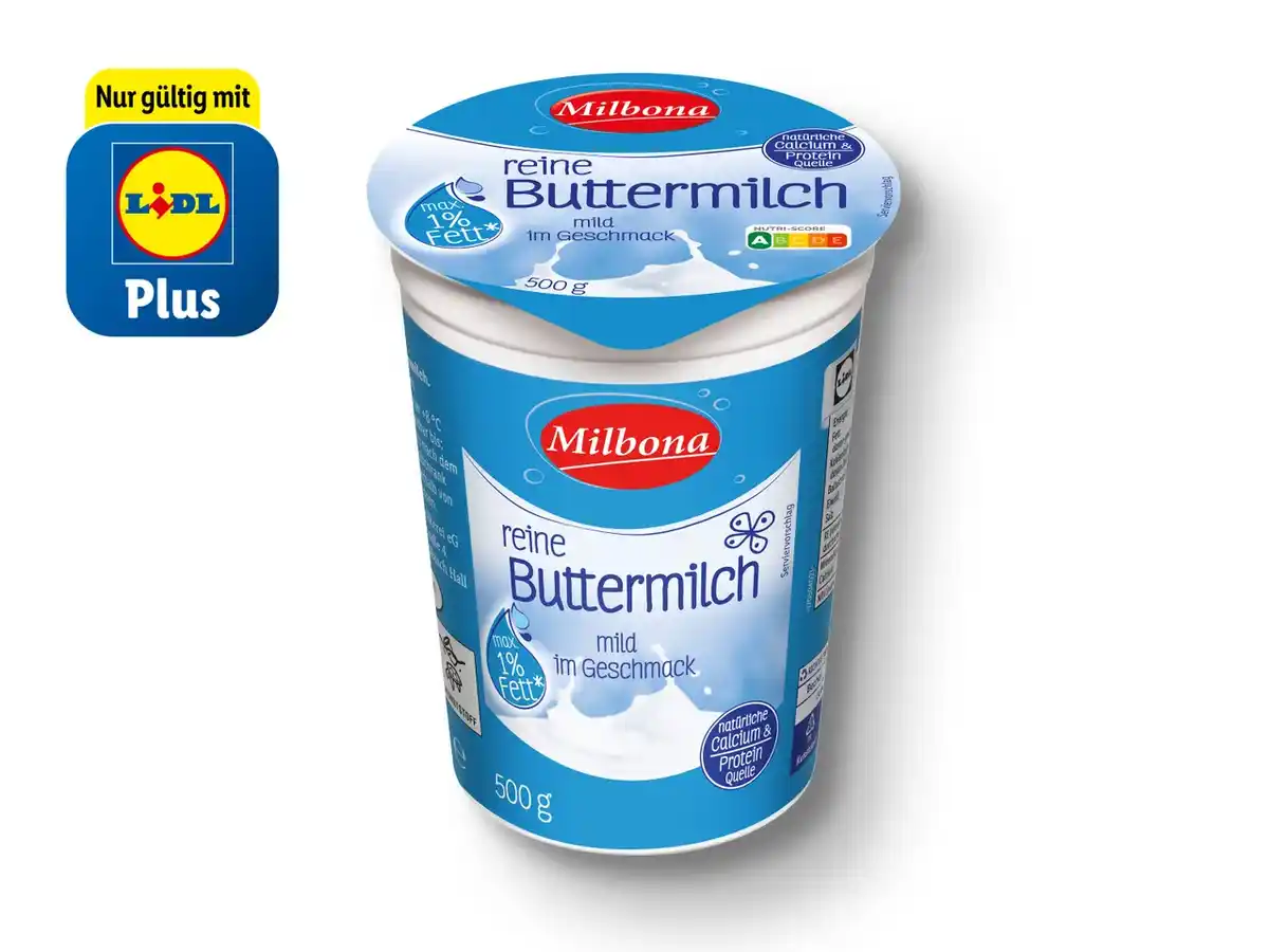Bild 1 von Milbona Reine Buttermilch,  500 g