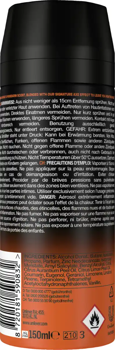 Bild 2 von AXE Bodyspray Sunset Fresh, 150 ml