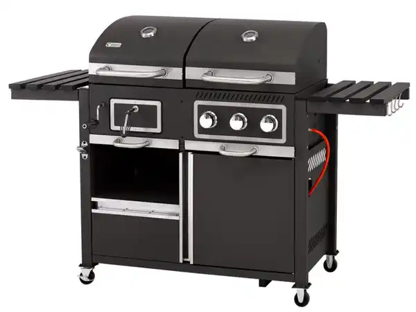 Bild 2 von tepro Kohle-Gas-Grill »Toronto Kombi«, 8,7 kW Leistung, 3 Edelstahlbrenner, 2 Ablagen