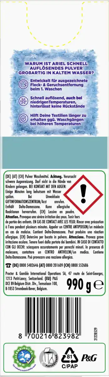 Bild 2 von Ariel Vollwaschmittel Pulver Touch of Unstoppables 18WL, 18 WL