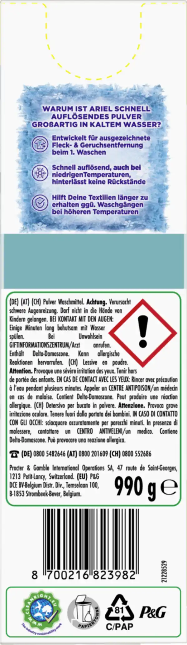 Bild 2 von Ariel Vollwaschmittel Pulver Touch of Unstoppables 18WL, 18 WL