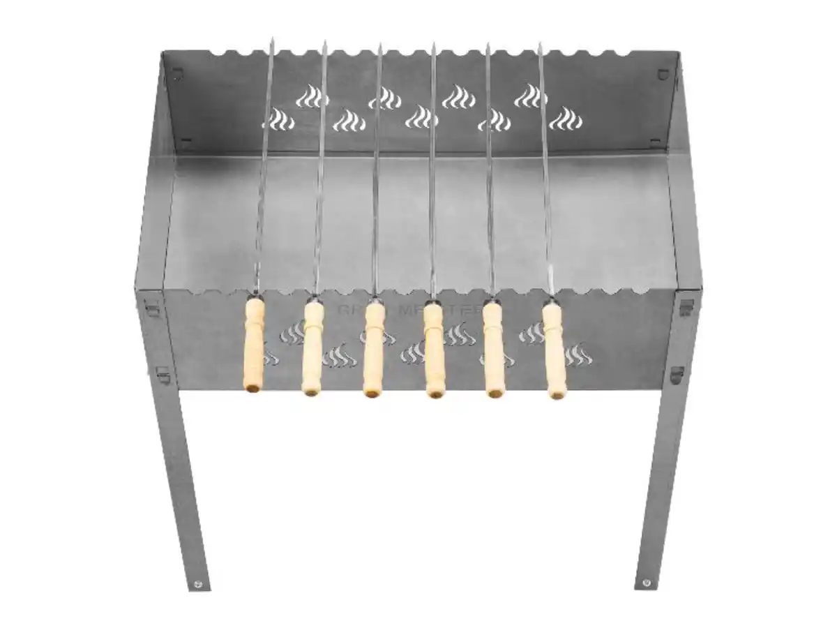 Bild 4 von GRILLMEISTER Schaschlik-Holzkohlegrill »KANSAS«, inkl. 6 Grillspieße