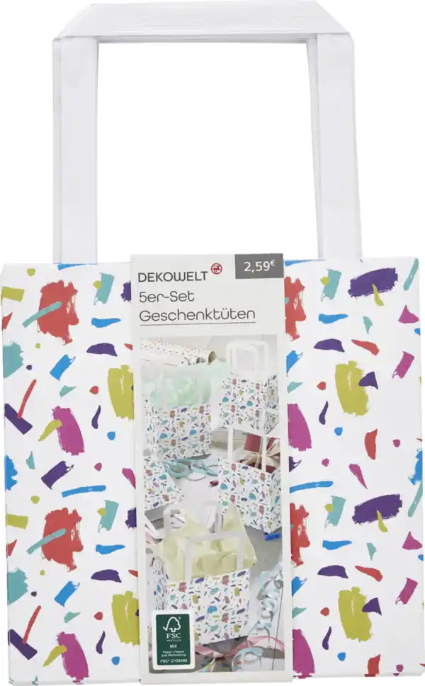 Bild 3 von DEKOWELT GJ Packpapiertüte bunt