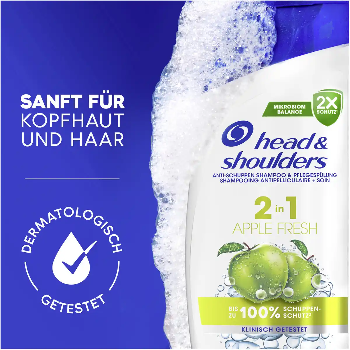 Bild 4 von head & shoulders Anti-Schuppen Shampoo & Pflegespülung 2in1 Apple Fresh, 250 ml