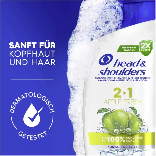 Bild 4 von head & shoulders Anti-Schuppen Shampoo & Pflegespülung 2in1 Apple Fresh, 250 ml