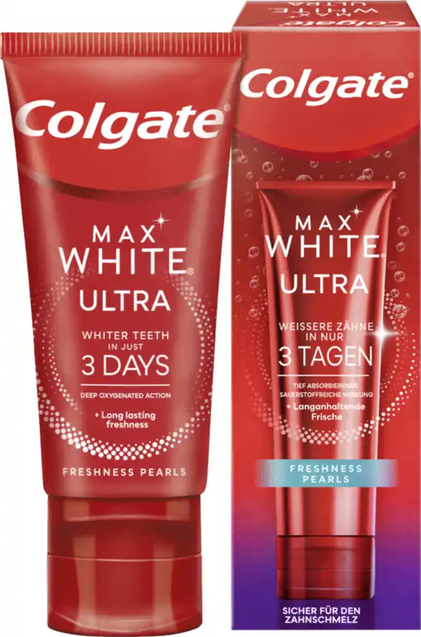 Bild 3 von Colgate Max White Ultra Freshness Perls Zahnpasta, 50 ml