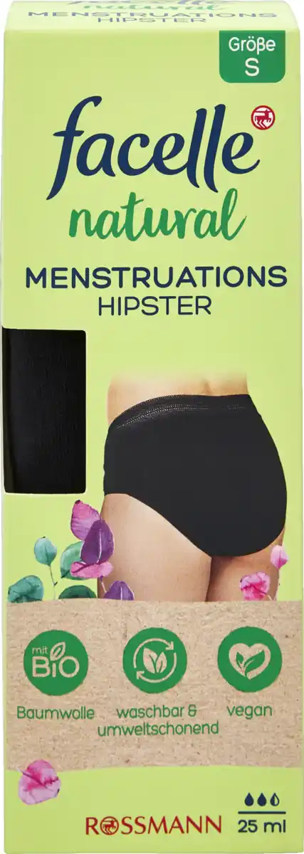 Bild 1 von facelle natural Menstruations Hipster Gr. S schwarz
