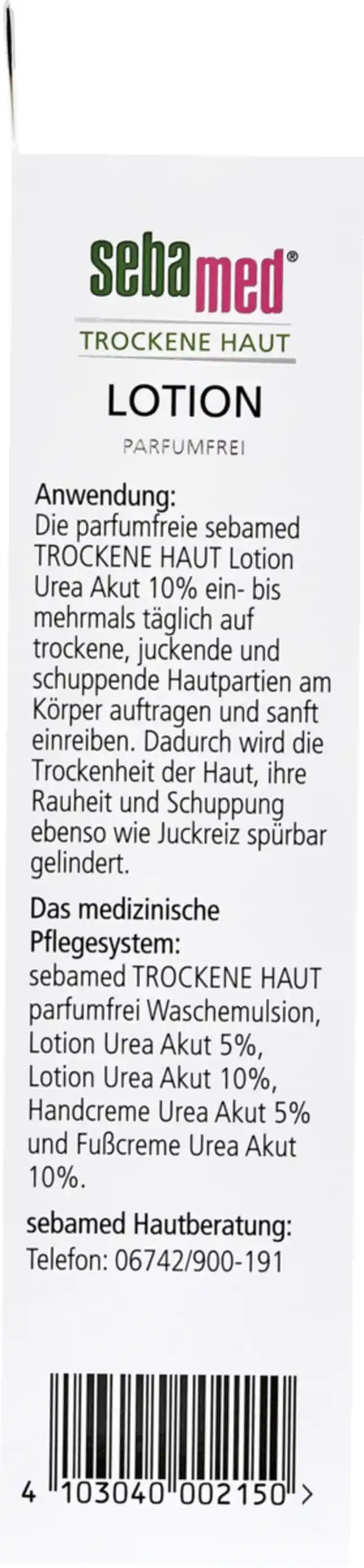 Bild 2 von sebamed Lotion Trockene Haut Urea Akut 10%, 200 ml