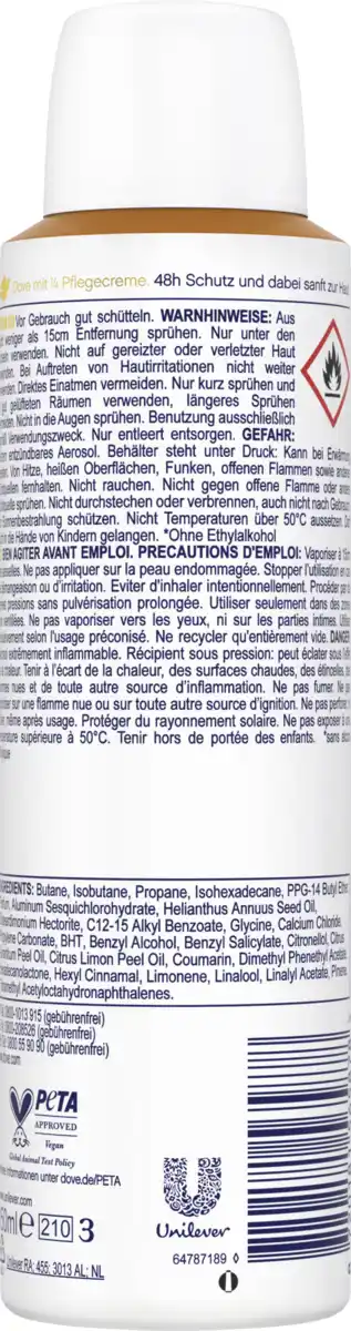 Bild 2 von Dove Anti-Transpirant Spray Vanilla, 150 ml