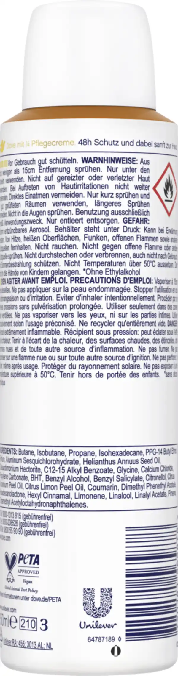 Bild 2 von Dove Anti-Transpirant Spray Vanilla, 150 ml