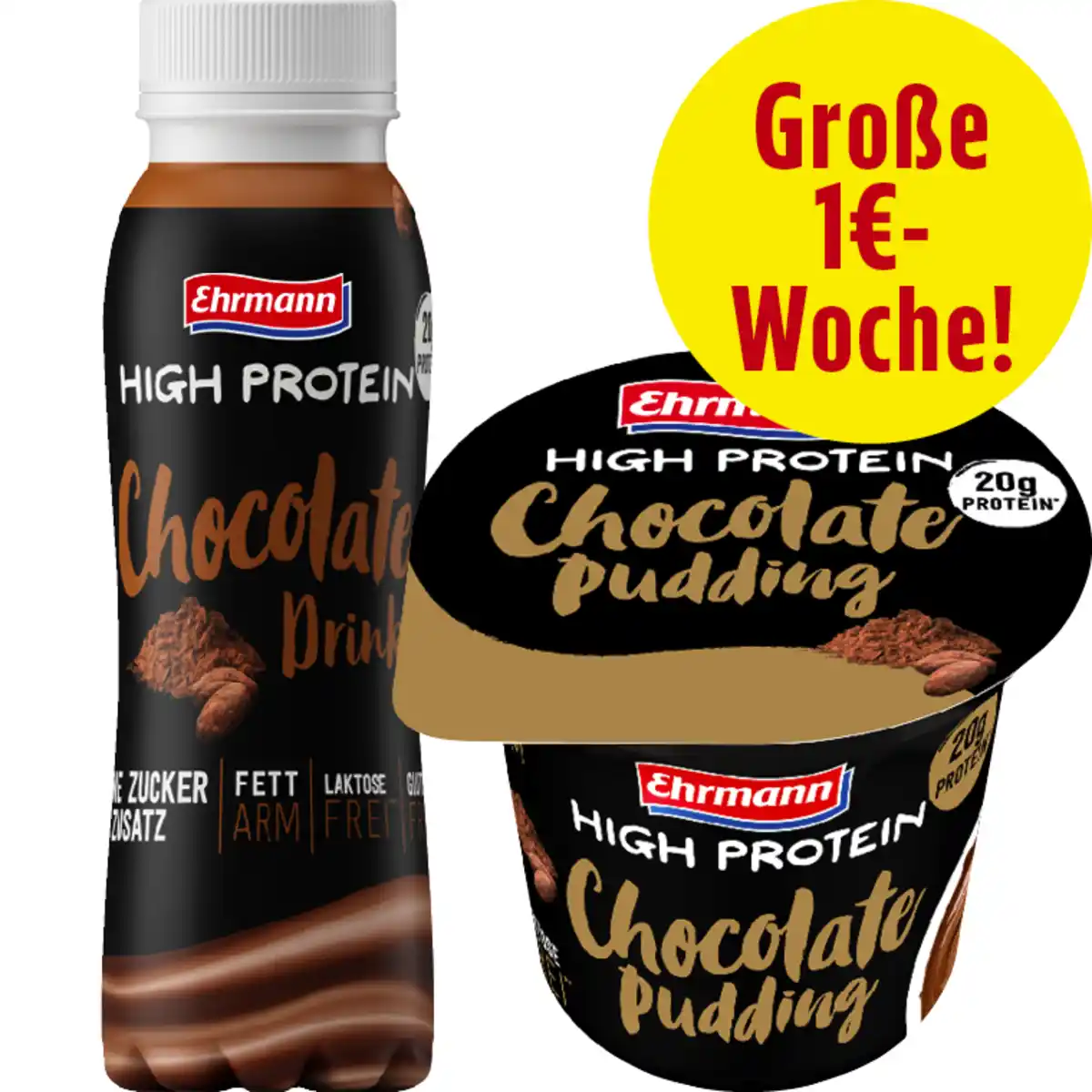 Bild 1 von Ehrmann High Protein Pudding, Joghurt oder Drink