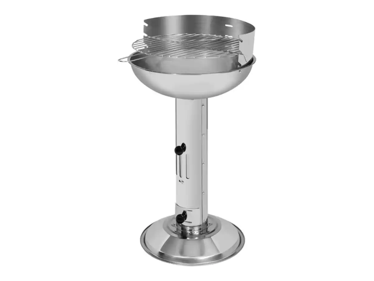 Bild 1 von GRILLMEISTER Holzkohle Säulengrill, Edelstahl