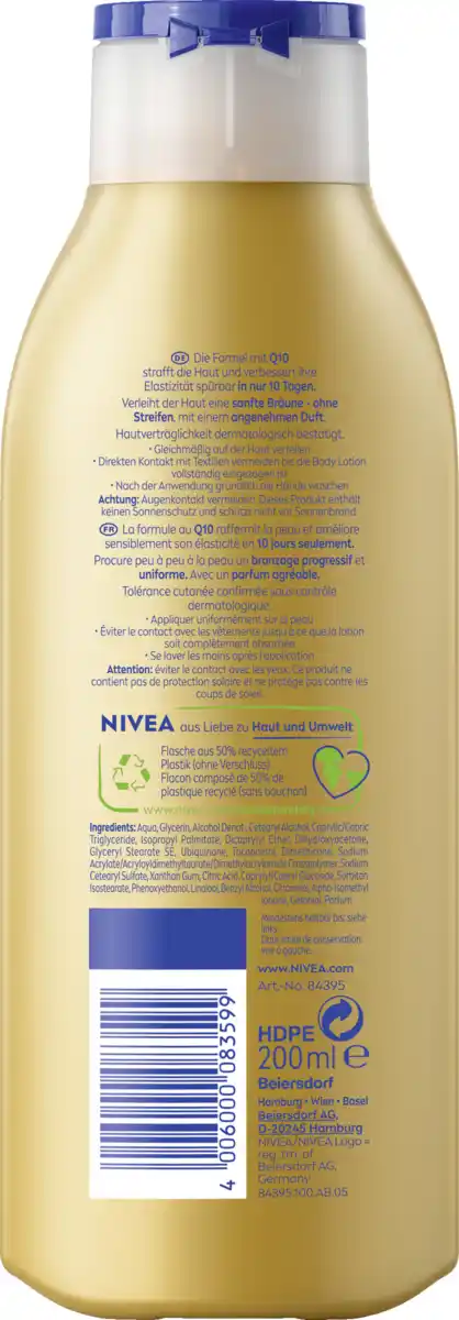 Bild 2 von NIVEA Body Lotion straffend + bräunend Q10, 200 ml
