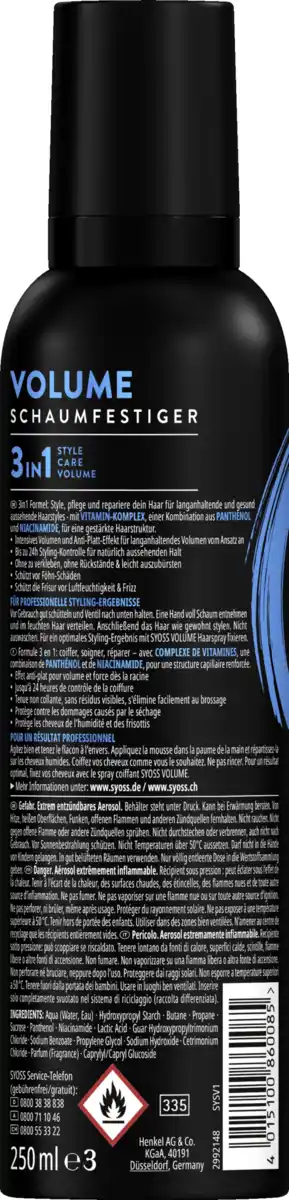 Bild 2 von Syoss Schaumfestiger Volume, 250 ml