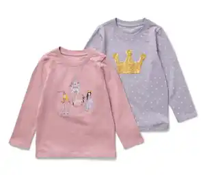 2 Kinder-Langarmshirts, Prinzessin