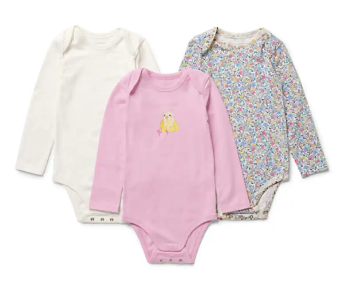 Bild 1 von 3 Baby-Langarmbodys, rosa