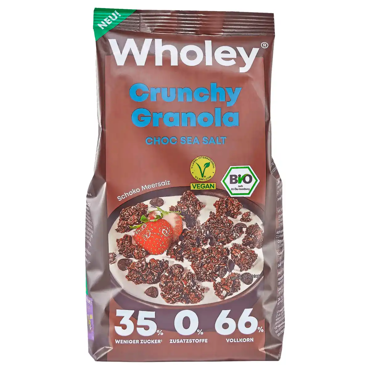 Bild 1 von Wholey Bio Crunchy Granola Chocolate Sea Salt 300g