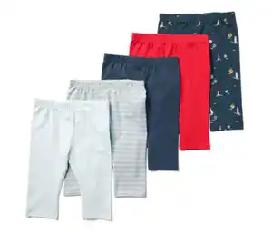 5 Kinder-3/4-Leggings, maritim