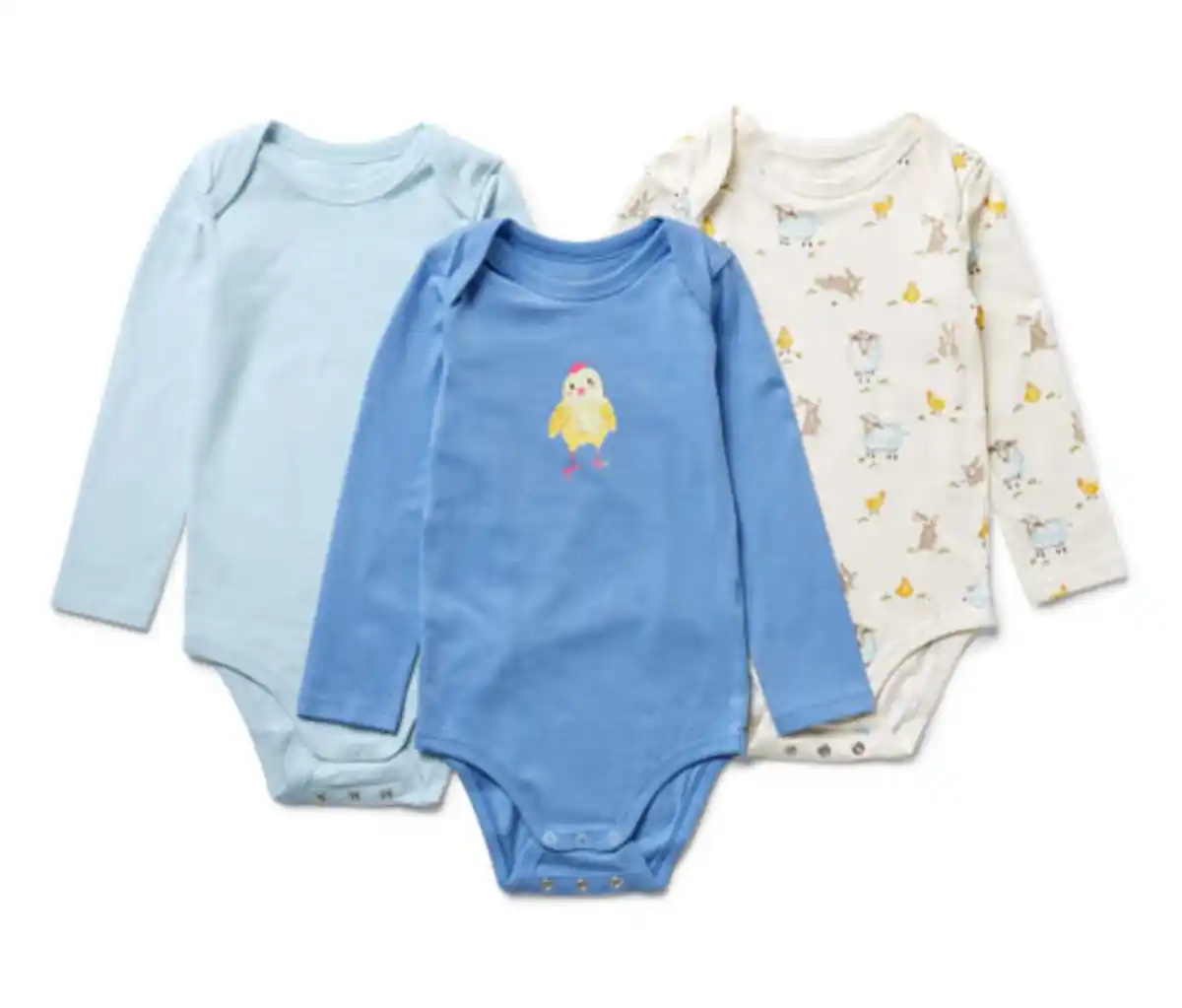 Bild 1 von 3 Baby-Langarmbodys, blau
