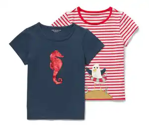 2 Kinder-T-Shirts mit Applikation