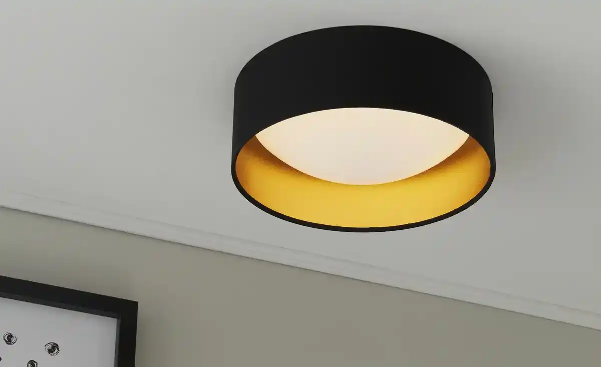 Bild 1 von KHG LED-Deckenleuchte, 1-flammig, schwarz/goldfarben