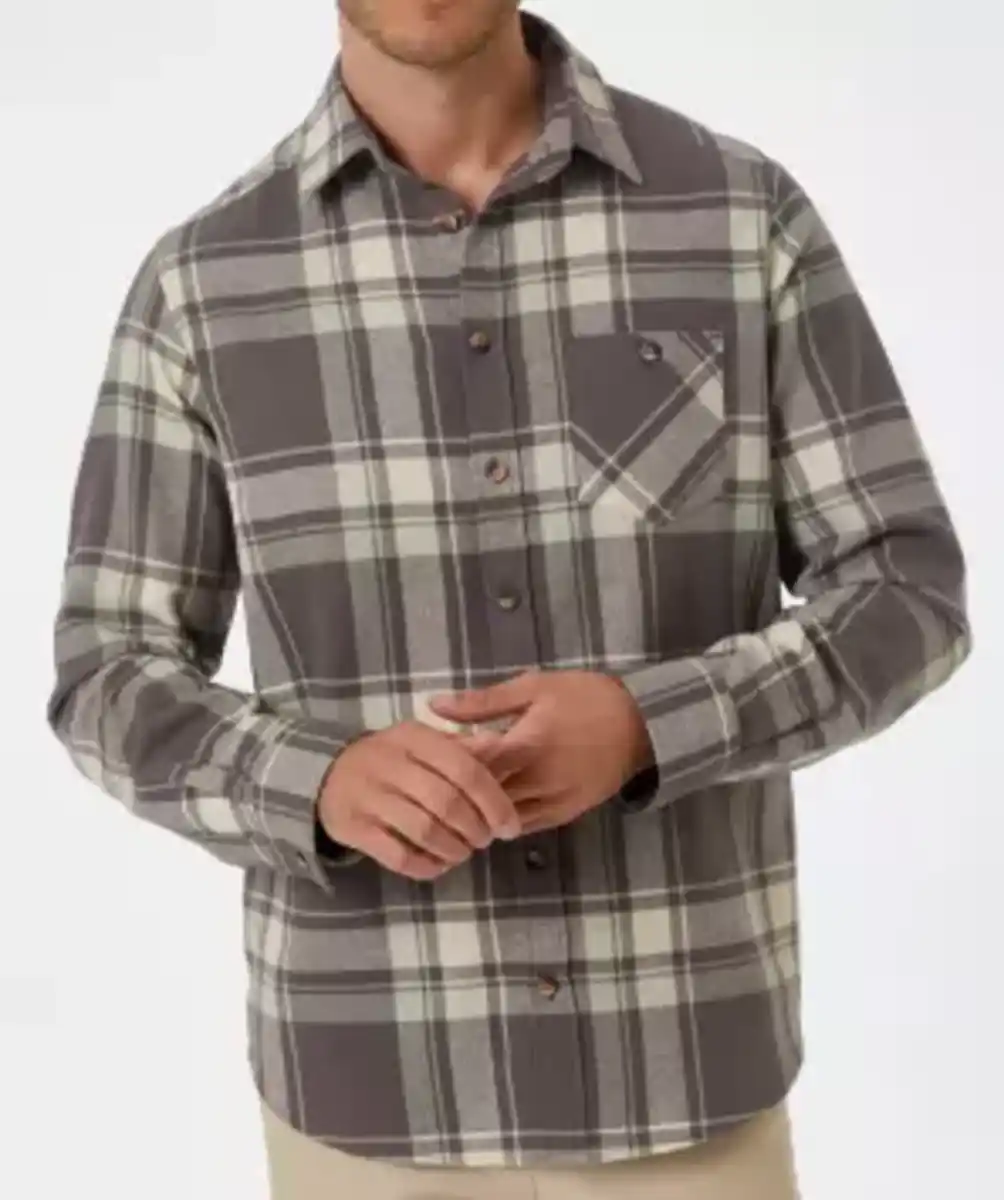 Bild 1 von Flanellhemd aus Baumwolle, grau/grün