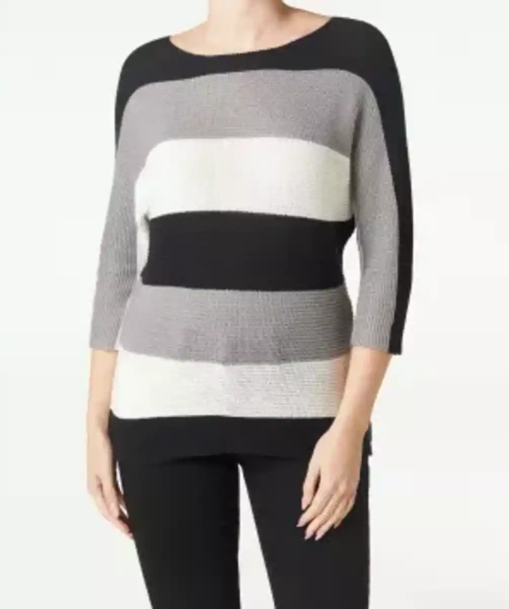 Bild 1 von Gestreifter Pullover, grau gestreift