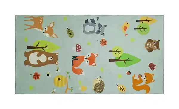 Bild 2 von KJUT Kurzflorteppich Waldtiere