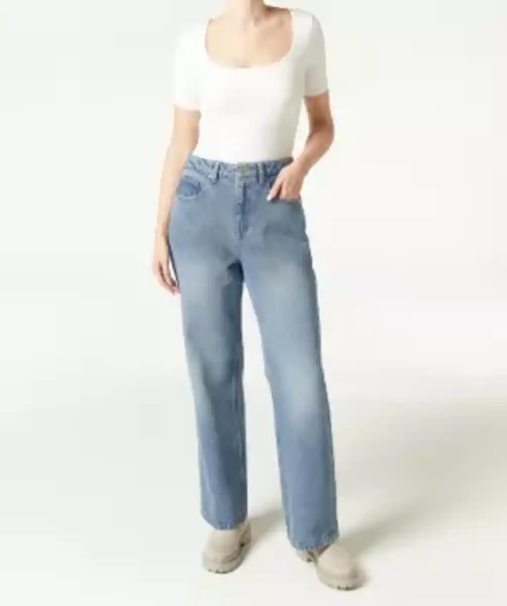 Bild 1 von Jeans mit weitem Bein, jeansblau