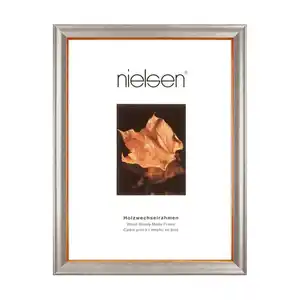 Nielsen Bilderrahmen Derby, Silber, Holz, rechteckig, 40x50 cm, Bilderrahmen, Bilderrahmen