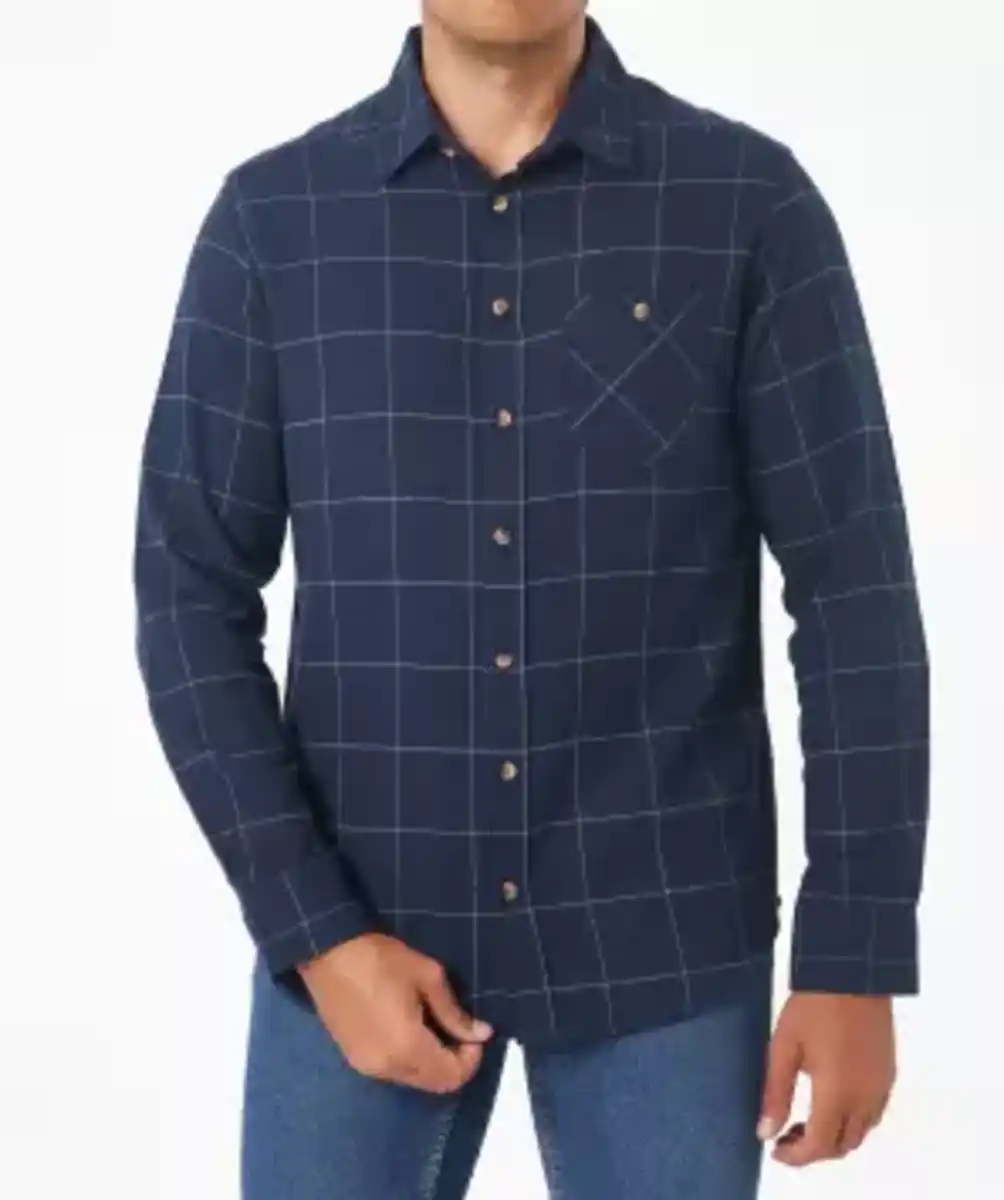 Bild 1 von Flanellhemd, blau gemustert