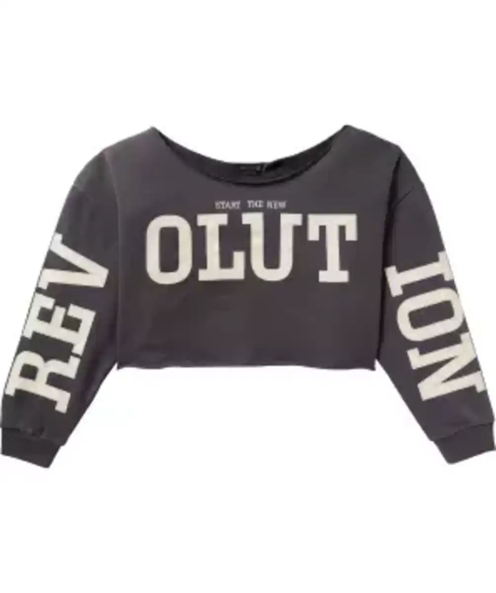 Bild 1 von Sport-Pullover cropped, dunkelgrau