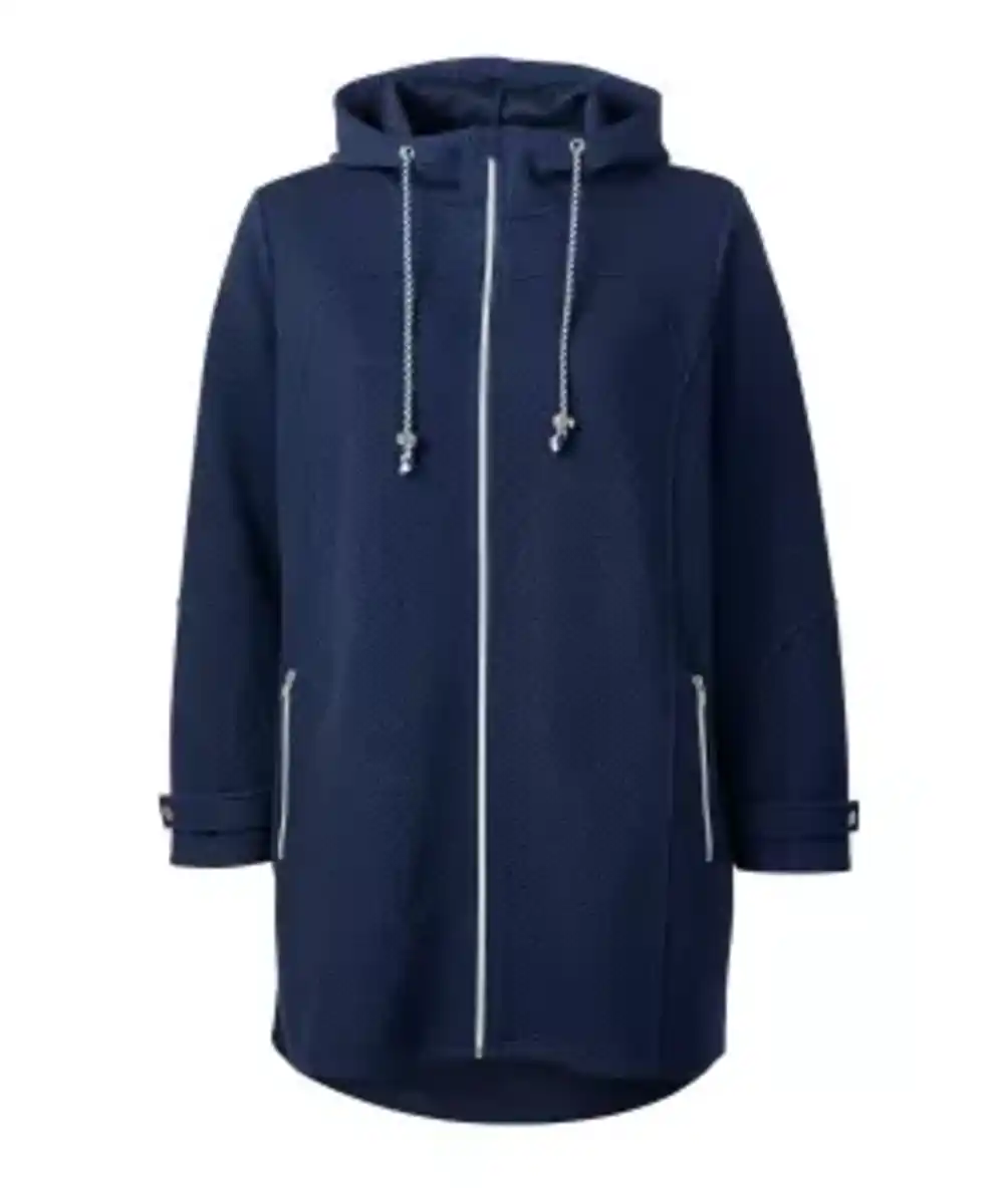 Bild 1 von Lang geschnittene Sweatjacke, dunkelblau