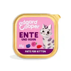Edgard & Cooper Nassfutter Katze Kitten Paté Ente & Huhn 16x85 g
