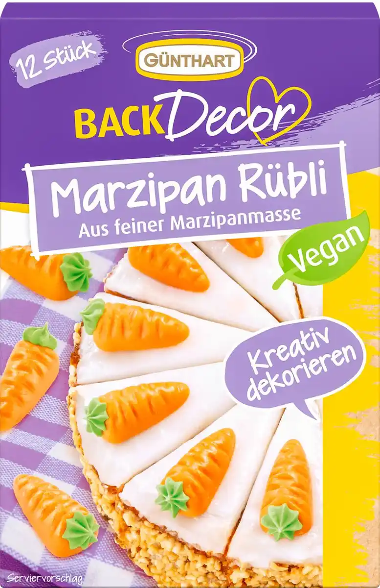 Bild 1 von GÜNTHART Marzipan-Rübli, 40-g-Packg.