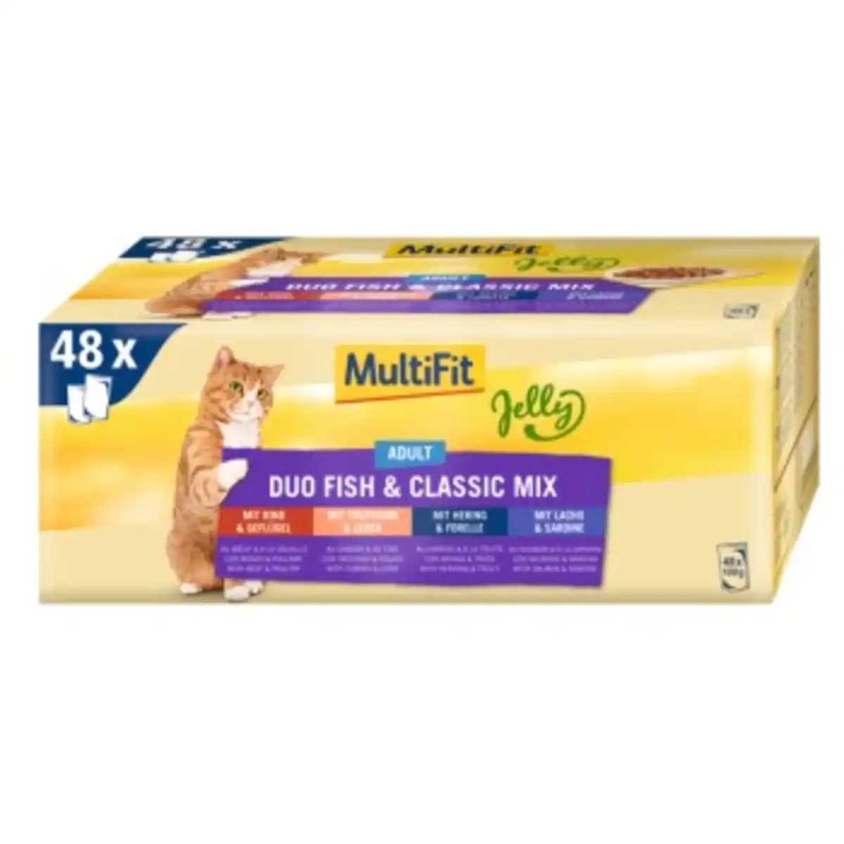 Bild 1 von MultiFit Adult Jelly Duo Fish & Classic Mix Multipack 48x100 g