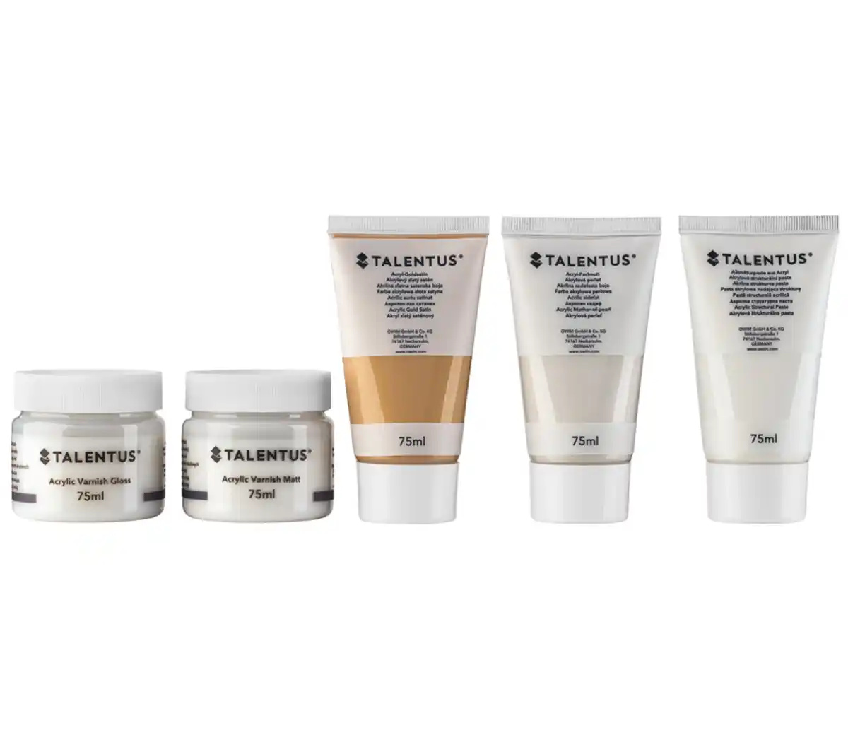 Bild 1 von TALENTUS® Acryl-Effektfarben-Set, 5-teilig