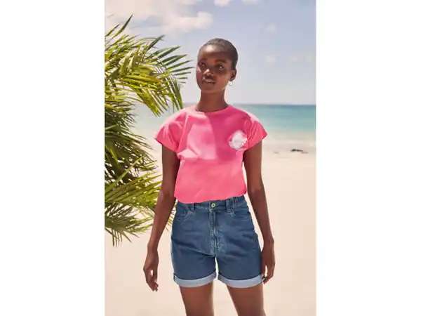 Bild 2 von esmara® Damen Jeansshorts, mit Krempeloptik am Beinabschluss