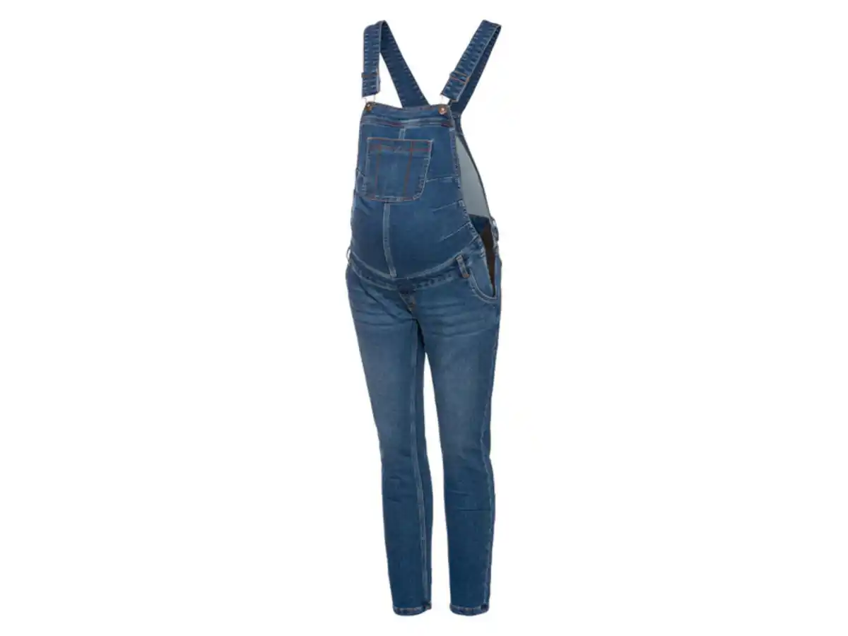 Bild 2 von esmara® Damen Umstands-Latzhose, Skinny Fit, mit längenverstellbaren Trägern