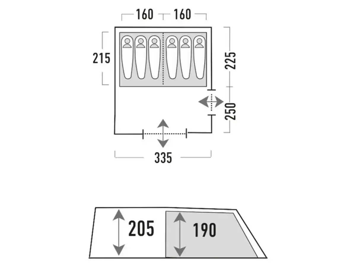 Bild 3 von HIGH PEAK High Peak Familien-Zelt »Kimberly« für 6 Personen