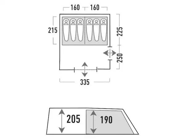 Bild 3 von HIGH PEAK High Peak Familien-Zelt »Kimberly« für 6 Personen