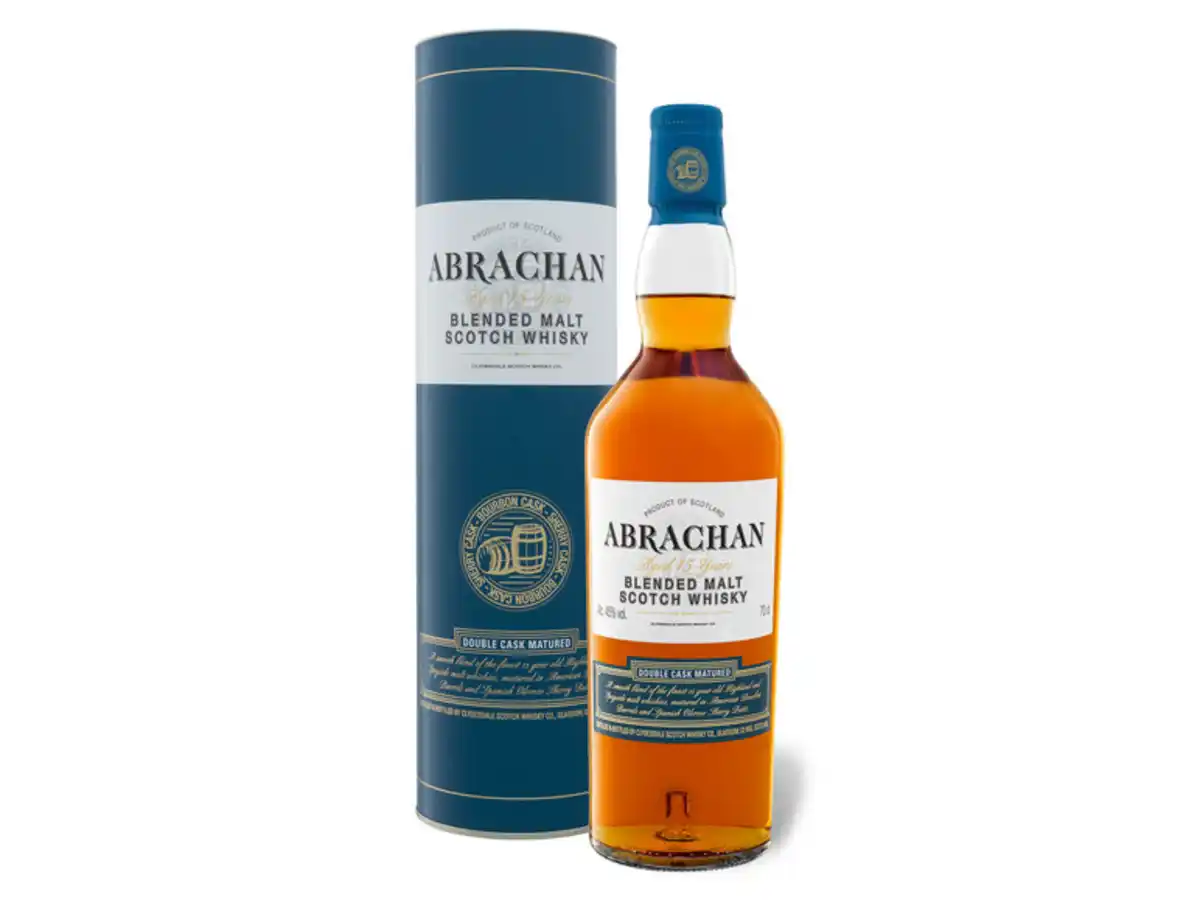 Bild 1 von Abrachan Double Cask Matured Blended Malt Scotch Whisky 15 Jahre mit Geschenkbox 45% Vol
