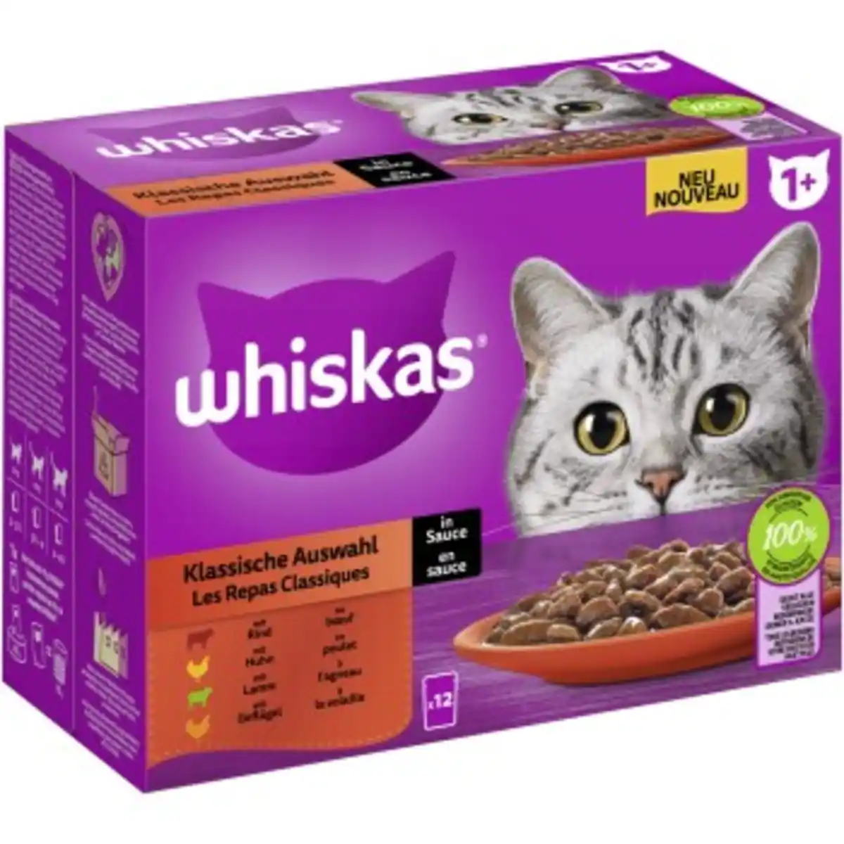 Bild 1 von Whiskas Multipack 1+ Klassische Auswahl in Sauce 12x85 g