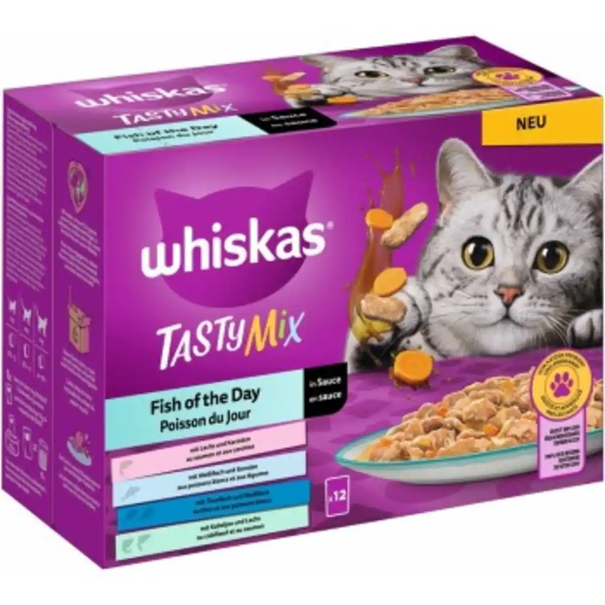 Bild 1 von Whiskas Tasty Mix Multipack Fish of the Day in Sauce 12 x 85g